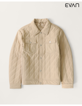 Diamond Quilted Shirt Jacket