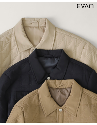Diamond Quilted Shirt Jacket