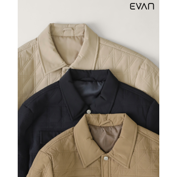 Diamond Quilted Shirt Jacket