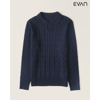 Essential Long-Sleeve Polo Sweater