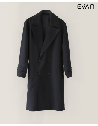 Timeless Sophistication: Double-Breasted Long Coat