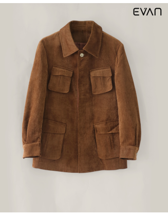  Retro Utility: Men's Corduroy Safari Coat