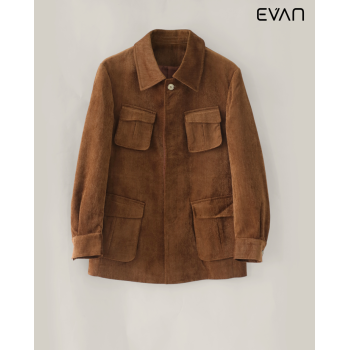 Retro Utility: Men's Corduroy Safari Coat