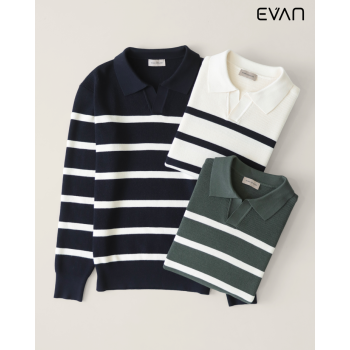 Classic Stripe Knit Polo: Heritage Style