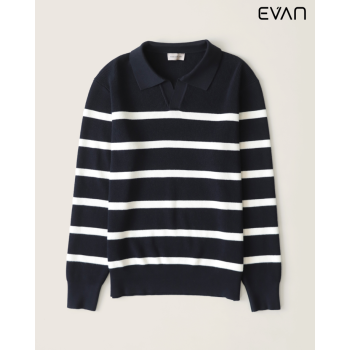 Classic Stripe Knit Polo: Heritage Style