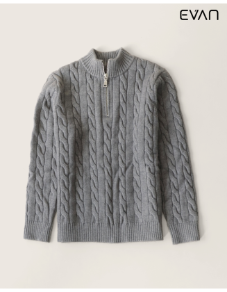 Cable Knit Quarter-Zip: Heritage Warmth