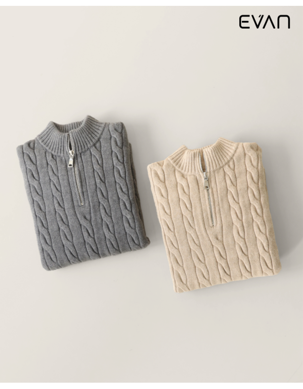 Cable Knit Quarter-Zip: Heritage Warmth