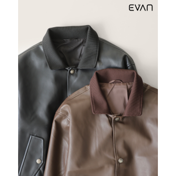 Faux Leather Varsity Jacket: Retro Edge