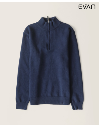 Knit Quarter-Zip Sweater: Sleek Comfort