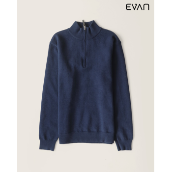 Knit Quarter-Zip Sweater: Sleek Comfort