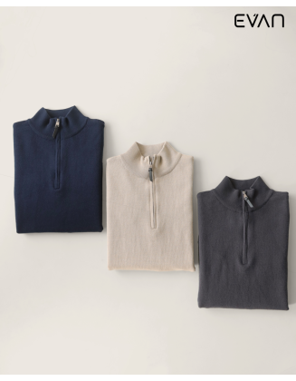 Knit Quarter-Zip Sweater: Sleek Comfort