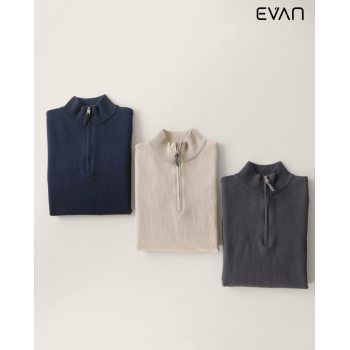 Knit Quarter-Zip Sweater: Sleek Comfort