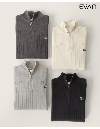 Ribbed Quarter-Zip Sweater: Textured Comfort