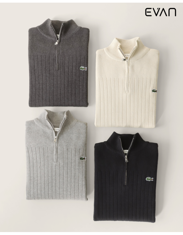 Ribbed Quarter-Zip Sweater: Textured Comfort