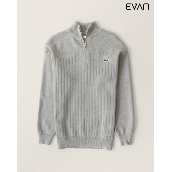 Ribbed Quarter-Zip Sweater: Textured Comfort