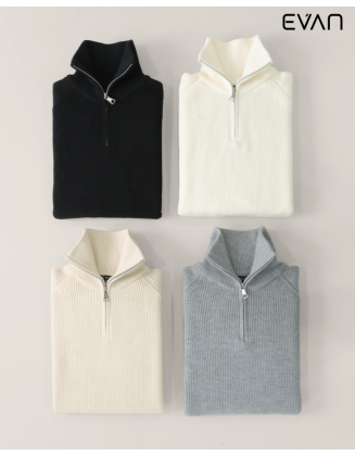 Ribbed Quarter-Zip Sweater: Modern Layering