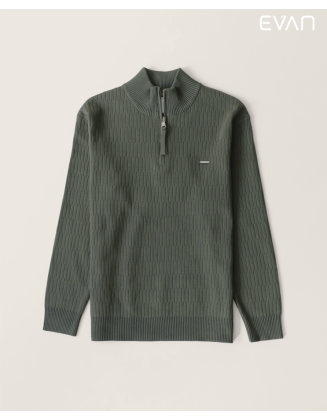 Textured Quarter-Zip Sweater: Modern Texture