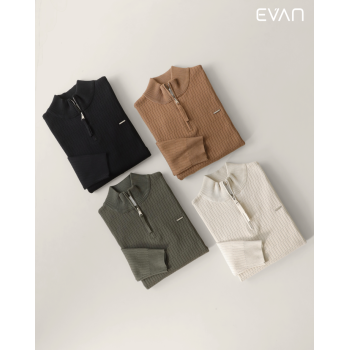 Textured Quarter-Zip Sweater: Modern Texture