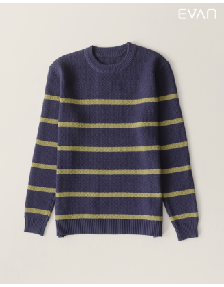 Striped Crewneck Sweater: Bold & Textured