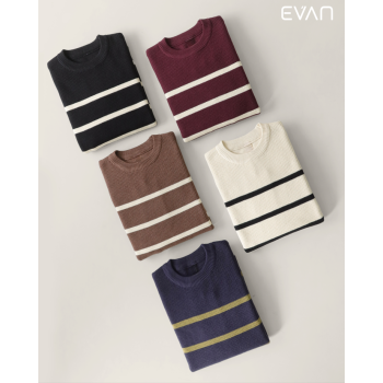 Striped Crewneck Sweater: Bold & Textured