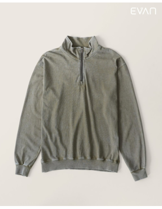 Quarter-Zip Sweatshirt: Vintage Washed Comfort