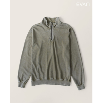 Quarter-Zip Sweatshirt: Vintage Washed Comfort