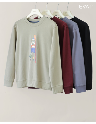 Graphic Crewneck Sweatshirt: Whimsical Comfort