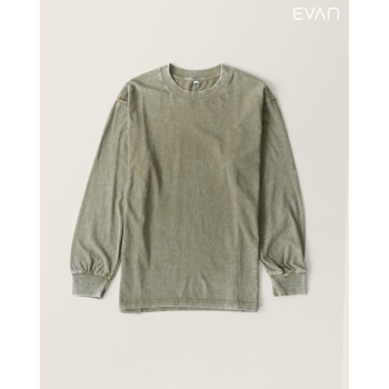 Pigment-Dyed Long-Sleeve Tee: Retro Vibe