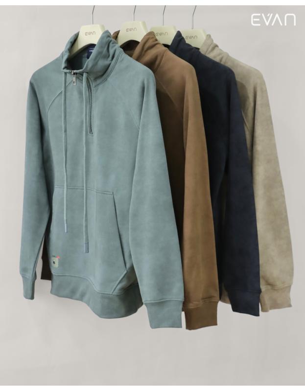 Quarter-Zip Sweatshirt: Textured Comfort