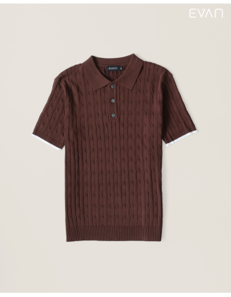 Cable Knit Polo: Refined Texture