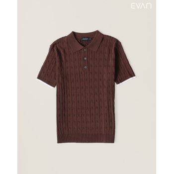 Cable Knit Polo: Refined Texture