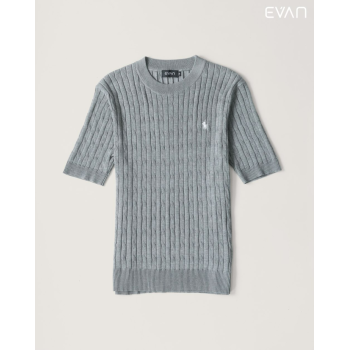 EVAN Cable Knit T-shirt: Classic Texture