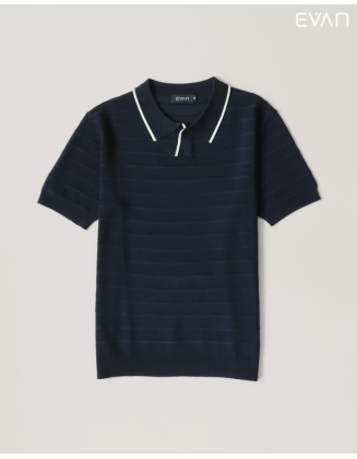 EVAN Textured Knit Polo: A Refined Classic