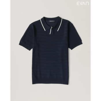 EVAN Textured Knit Polo: A Refined Classic