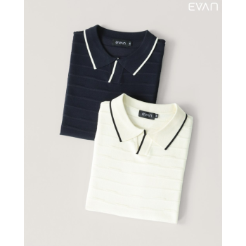 EVAN Textured Knit Polo: A Refined Classic