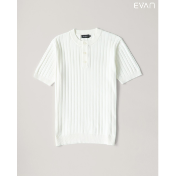 EVAN Ribbed Henley: A Refined Essential