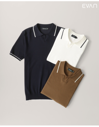 EVAN Knitted Polo: Retro Refinement