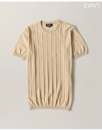 Short-Sleeve Ribbed Knit: Modern & Refined