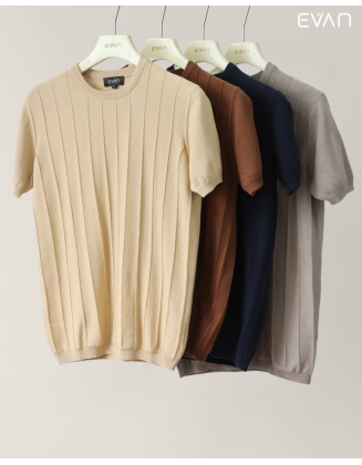 Short-Sleeve Ribbed Knit: Modern & Refined