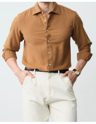 Linen-Blend Full Shirt