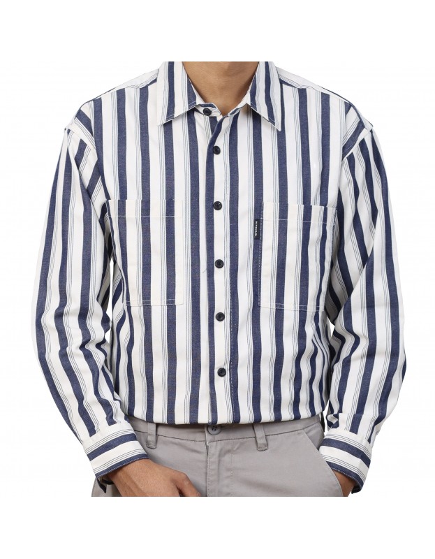 Dual Pocket Striped Full Sleeve Shirt 