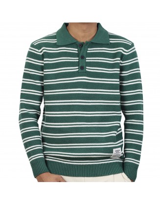 Striped Collar Full Sleeve Sweater 
