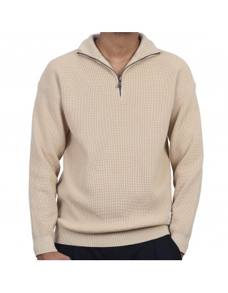 Woolen Zip-Up Pullover 