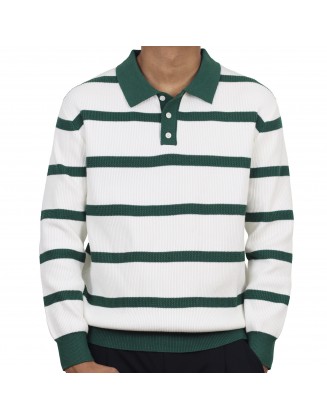 Polo Neck Striped Sweater