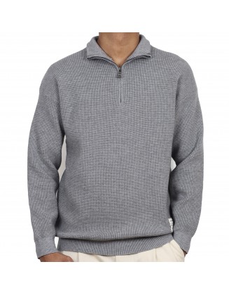 Woolen Zip-Up Pullover 