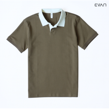 Contrast Collar Polo Shirt