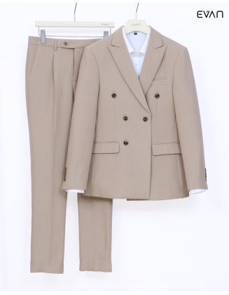 Modern Double-Breasted Suit Set