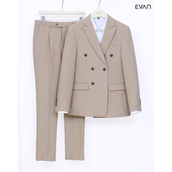 Modern Double-Breasted Suit Set