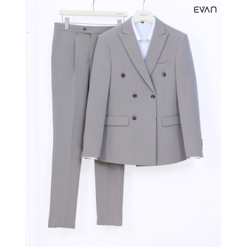 Modern Double-Breasted Suit Set