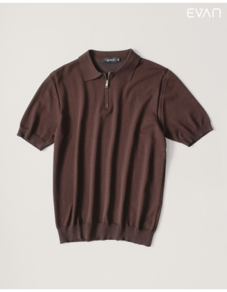 Minimalist Knit Polo T-Shirt